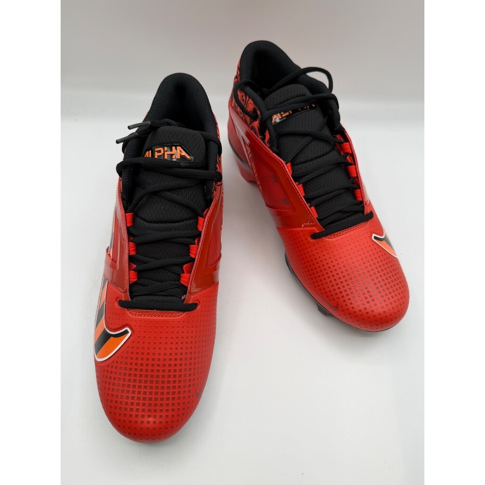 Nike Alpha Menace 4 Pro SE Football Cleats,Men's 13, Red Orange Black FQ3984-600 - Picture 2 of 12